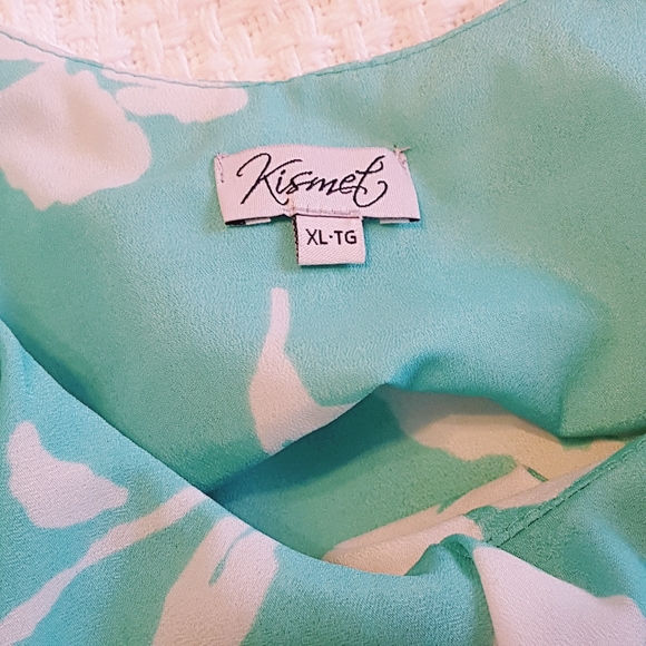 Kismet Mint Green Floral Ruffle Dress XL - Picture 5 of 5